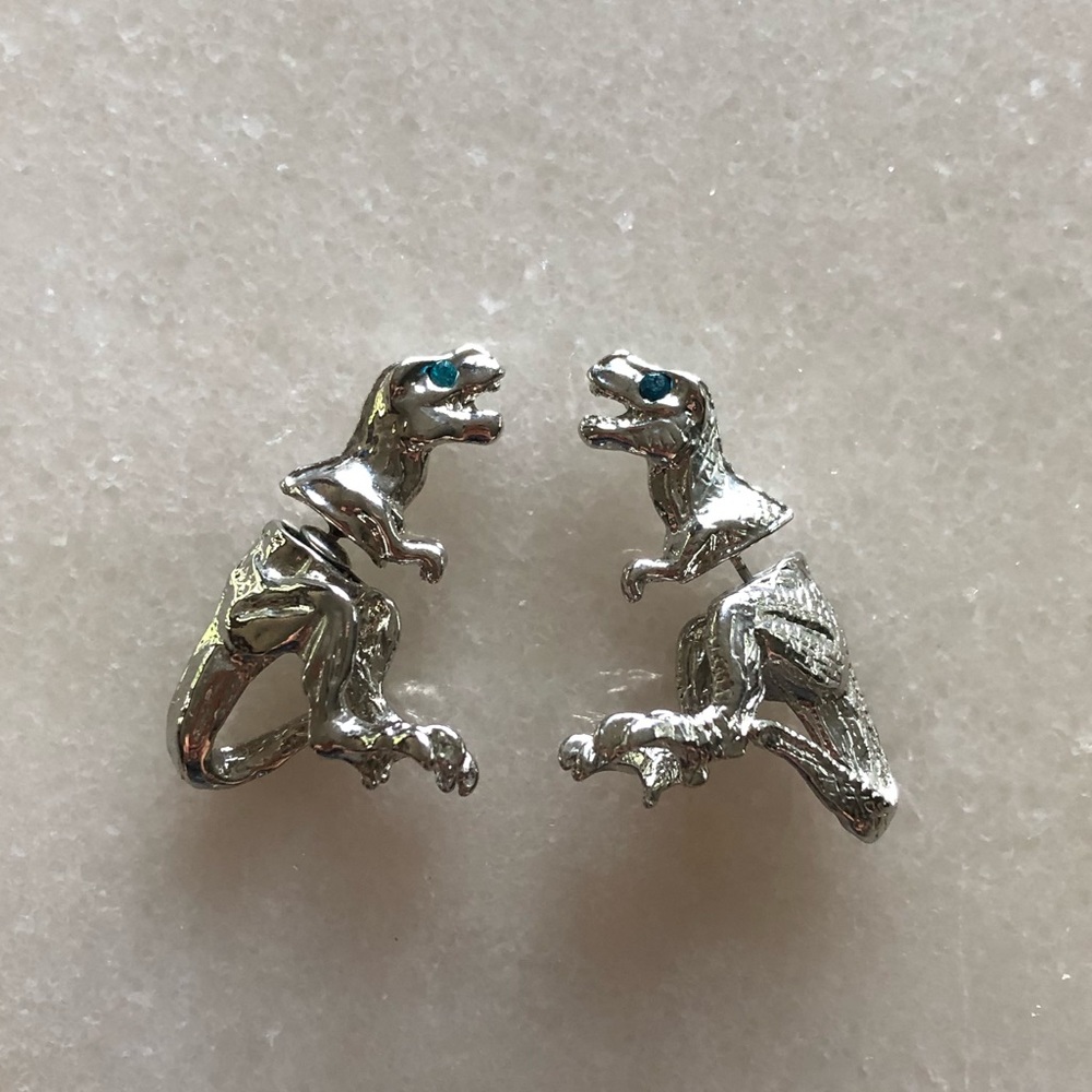 Front Back Dinosaur Earrings